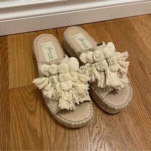 Women's Cream Tassel Espadrilles